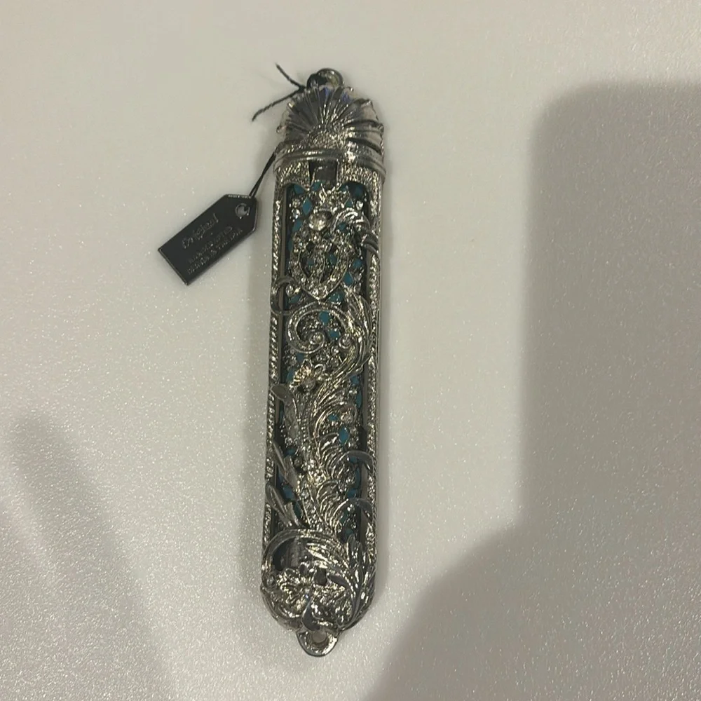 Matashi 5.5" Hand Painted Enamel Mezuzah - Picture 3 of 7